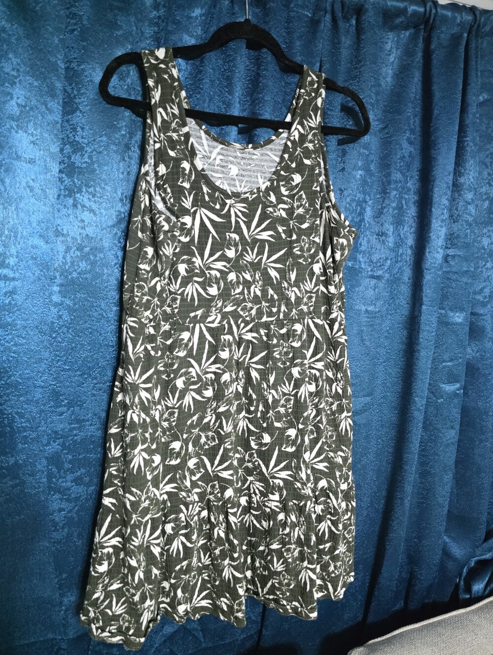 Maurices Olive Green Floral Mini Dress